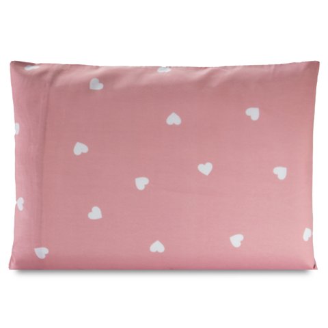 Par Fronha para Travesseiro Avulsa Algodão Essencialle 70cm X 50cm:corações