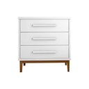 Ver imagem 1 de Cômoda para Quarto Moderna 3 Gavetas Charlotte Branco