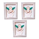 Ver imagem 1 de Kit Quadros para Sala Quarto Casal Cozinha Moldura Madeira Cor Branco Cor da Armação Branco