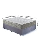 Ver imagem 2 de Base Box Baú King 193x203 Suede com Colchão New 4 Estações Molas Ensacadas
