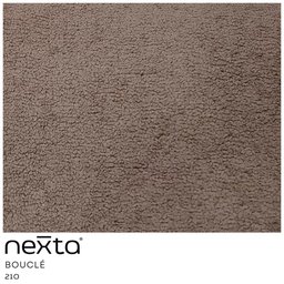Sofá Curvo 2 Lugares 150cm Braço Direito Eron Bouclê Marrom - Nexta Casa - 3