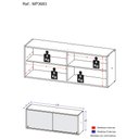 Ver imagem 5 de Armário Aéreo Cozinha 120cm 2 Portas Vidro Veneza Gw Multimóveis Branco