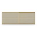 Ver imagem 4 de Armário Aéreo Cozinha 120cm 2 Portas Vidro Veneza Gw Multimóveis Branco
