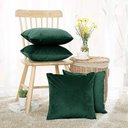 Ver imagem 1 de Conjunto Kit 2 Capas para Almofadas em Veludo Quadrada 45x45 Verde Esmeralda