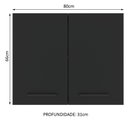 Ver imagem 2 de Armário Aéreo Madesa Agata 80cm com 2 Portas Rustic Preto