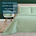 Ver imagem 5 de Jogo de Cama Casal Queen Size Agata Bordado 200 Fios Super Elegante:verde