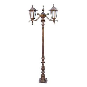 Poste Verona Mini para Jardim de Alumínio 02 Luminária 1,42m