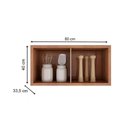 Ver imagem 3 de Armário de Cozinha Modulado Syrah Geladeira c/ 1 Porta Basculante 80cm Amendoa/Branco - Ronipa