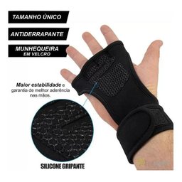Luva Academia Feminina e Masculina Grip Hook Treino Cross - 3