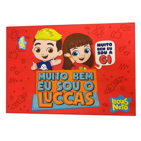Tapete Quarto Joy Luccas Neto Animado Fun 70x100cm - Jolitex - Luccas Neto e Gi