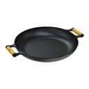 Ver imagem 1 de Frigideira Paella Ferro Fundido Alça Madeira Sem Tampa 40cm Libaneza