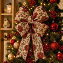 Ver imagem 7 de Fita Aramada Decorativa Natalina Bico de Papagaio Premium 10cm x 9,14m para Laços Árvores e Guirland