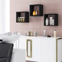 Ver imagem 3 de Kit 03 Nichos de Parede Decorativo para Quarto Sala Luiza Preto