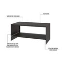 Ver imagem 4 de Gabinete Slide Flat Suspenso 0 Portas 1 Prateleira MDP 85cm Preto Compace