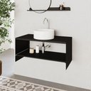 Ver imagem 1 de Gabinete Slide Flat Suspenso 0 Portas 1 Prateleira MDP 85cm Preto Compace
