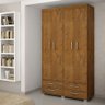 Guarda Roupa Solteiro Jeribá 4 Portas Rovere Palmeira Móveis - 2