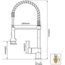 Ver imagem 4 de Torneira Cozinha Monocomando, 40x25x5cm - com Misturador Mx608 Cor:prata