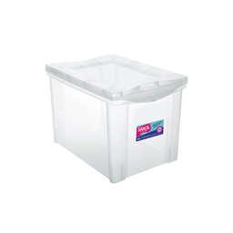 Caixa Organizadora Plástica Alta Cristal 30l Ordene - 1