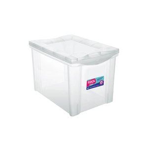 Caixa Organizadora Plástica Alta Cristal 30l Ordene