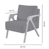 Poltrona Decorativa Mona Luxo - Linho Cinza Claro - 2