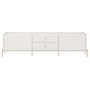Ver imagem 1 de Rack Jasper 220 Cm Off White Fosco com Dourado