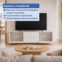 Ver imagem 4 de Rack Jasper 220 cm Off White Fosco com Dourado
