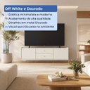 Ver imagem 2 de Rack Jasper 220 cm Off White Fosco com Dourado