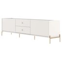 Ver imagem 2 de Rack Jasper 220 Cm Off White Fosco com Dourado