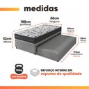 Ver imagem 6 de Bicama Solteiro com Auxiliar e Colchão AG65 Double Face Belga Madeira Preto Cinza Herval