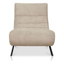 Ver imagem 4 de Poltrona Nathy Confortável com Puff para Sala ou Quarto Boucle Creme Bz Home Decor