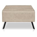 Ver imagem 5 de Poltrona Nathy Confortável com Puff para Sala ou Quarto Boucle Creme Bz Home Decor