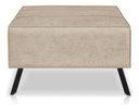 Ver imagem 5 de Poltrona Nathy Confortável com Puff para Sala ou Quarto Boucle Creme Bz Home Decor