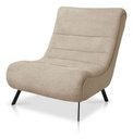 Ver imagem 7 de Poltrona Nathy Confortável com Puff para Sala ou Quarto Boucle Creme Bz Home Decor