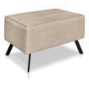 Ver mais imagens de Poltrona Nathy Confortável com Puff para Sala ou Quarto Boucle Creme Bz Home Decor