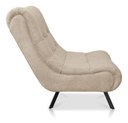 Ver imagem 6 de Poltrona Nathy Confortável com Puff para Sala ou Quarto Boucle Creme Bz Home Decor