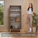 Ver imagem 4 de Cristaleira 70 Cm 2 Portas de Vidro com Pés Cônicos Rustic/branco Madesa