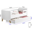 Ver imagem 3 de Cama Infantil com Cama Auxiliar que vira Sapateira Cecília Branco
