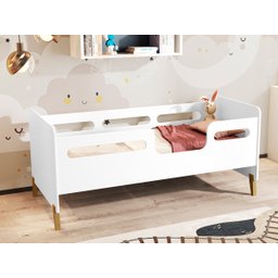 Cama Infantil com Cama Auxiliar que vira Sapateira Cecília Branco - 4