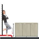 Ver imagem 5 de Armário para Escritório 3 Portas com Chave 121.5cm Linha PE40 Cinza