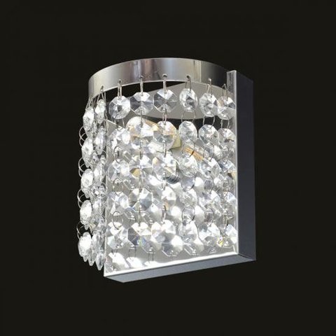 Luminária Arandela Cristal Legítimo Base em Inox - 4553