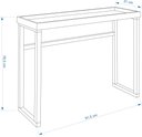 Ver imagem 3 de Aparador Slim 12x96x37cm Tampo Mdf Pés Pinus Moderno:branco