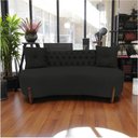 Ver mais imagens de Sofá 2 Lugares Orgânico Curvo Tókio 150cm Veludo Preto