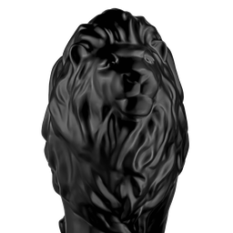 Escultura Decorativa Tamanho Real Leão Caminhando, 195 Cm:preto Fosco - 3