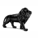 Ver imagem 1 de Escultura Decorativa Tamanho Real Leão Caminhando, 195 Cm:preto Fosco