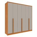 Ver imagem 1 de Guarda-Roupa Casal com 6 Portas e 6 Gavetas 243cm Multimóveis CR35489 Cinamomo/Off White