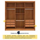 Ver imagem 7 de Guarda-Roupa Casal com 6 Portas e 6 Gavetas 243cm Multimóveis CR35489 Cinamomo/Off White
