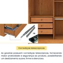 Ver imagem 3 de Guarda-Roupa Casal com 6 Portas e 6 Gavetas 243cm Multimóveis CR35489 Cinamomo/Off White