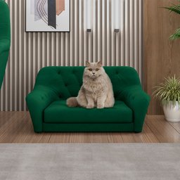 Cama Sofá Poltrona Pet Gato Cachorro Pietra Cor:verde Escuro - 3