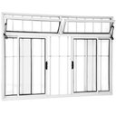 Ver imagem 3 de Janela de Correr Alumínio Branco 04F c/Grade e Basculante Classic - 120x180