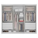 Ver imagem 2 de Guarda Roupa 6 Gavetas San Marino Premium com 3 Espelhos Branco – Leifer Móveis